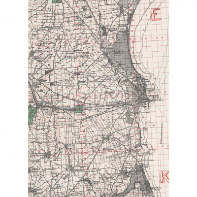 Harta Constanta si imprej., British Army, 1943, 50x70cm, repro foto