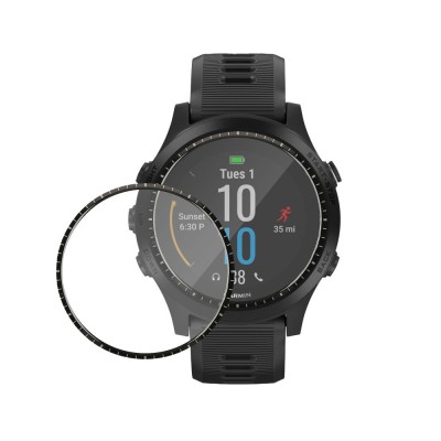 Set 2 Folii de protectie Kwmobile pentru Garmin Forerunner 945, Transparent/Negru, Polimer, KWM000024VA001C foto