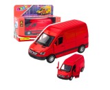 Masinuta metalica rosie cu efecte sonore si luminoase, 12 x 6 x 7 cm, Lean 23184