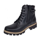 Cumpara ieftin Oferta marimea 39 Ghete dama neimblanite din piele naturala cu siret si fermoar Luiza LGDLUIZA