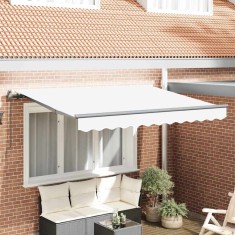 vidaXL Cortina Retractabilă Alb 350 x 200 cm Poliester și Aluminiu 3329724