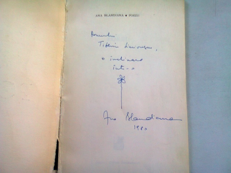 Poezii Ana Blandiana Cu Dedicatie Okazii Ro