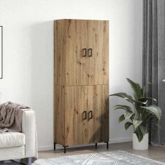 vidaXL Bufet 2 pcs stejar artizanal 69.5 x 34 x 180 cm Lemn compozit 3394540