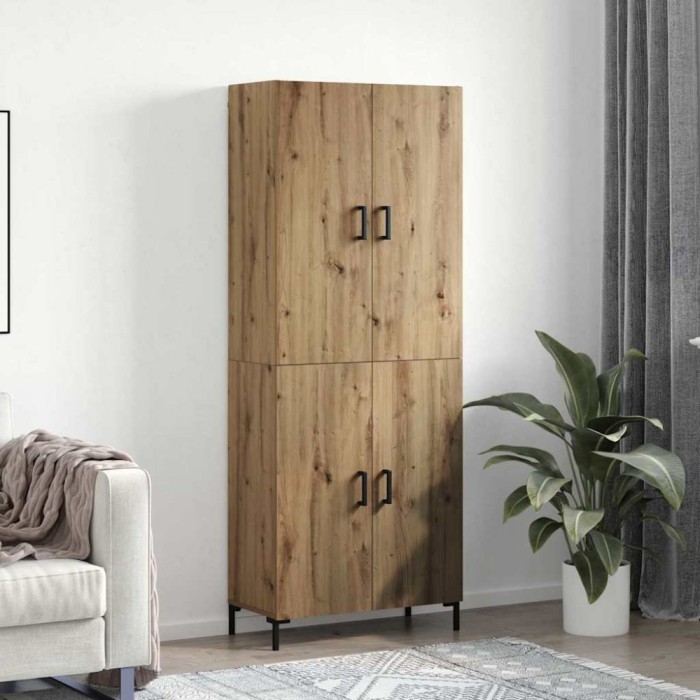 vidaXL Bufet 2 pcs stejar artizanal 69.5 x 34 x 180 cm Lemn compozit 3394540