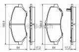 Set placute frana,frana disc JEEP WRANGLER III (JK) (2007 - 2016) BOSCH 0 986 494 493