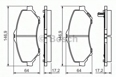 Set placute frana,frana disc JEEP WRANGLER III (JK) (2007 - 2016) BOSCH 0 986 494 493 foto