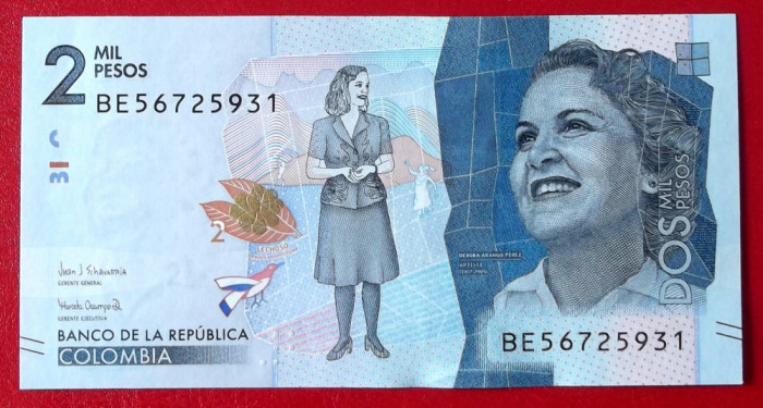Columbia 2000 2.000 Pesos 2019 UNC necirculata **
