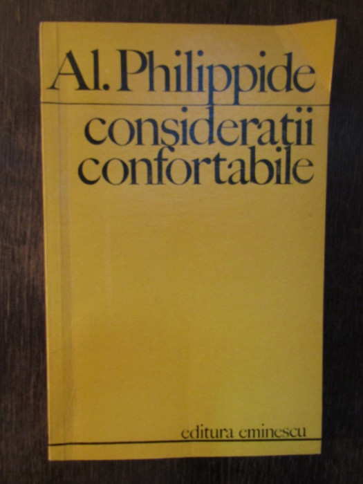 AL. PHILIPPIDE - CONSIDERATII CONFORTABILE