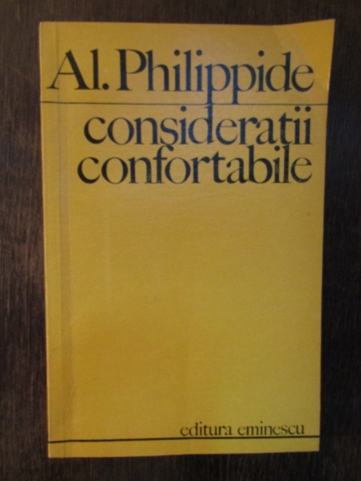 AL. PHILIPPIDE - CONSIDERATII CONFORTABILE