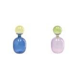 Cumpara ieftin Set 2 sticlute decorative sticla multicolora 12 x 24,5 cm