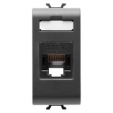 Priza internet Gewiss Chorus GW12423, UTP RJ45 Cat 6, modular, negru