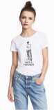 Tricou dama alb - Not a hugger - S, THEICONIC