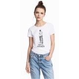 Tricou dama alb - Not a hugger - XL