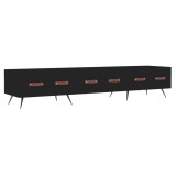 Cumpara ieftin Dulap TV, negru, 150x36x30 cm, lemn prelucrat