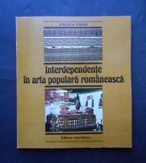 Interdependente in arta populara romaneasca - Steluta Parau, DEDICATA