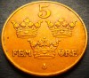 Moneda istorica 5 ORE - SUEDIA, anul 1950 * cod 4000, Europa, Bronz