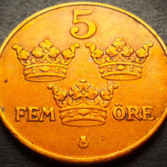 Moneda istorica 5 ORE - SUEDIA, anul 1950 * cod 4000