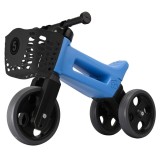 Bicicleta fara pedale Funny Wheels Rider Sport Blue/Black, cu cosulet pentru ghidon, 2 in 1, 18+ luni, pneuri de cauciuc, 4 nivele de reglaj pe inalti