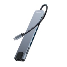 HUB USB C 10 in 1 LUVLU&trade;, Adaptor type-c la HDMI 4K / 30Hz, PD 100W Charging Port, LAN RJ45 Ethernet, SD/TF Card Reader, 3 USB 2.0, 1 USB 3.0, 1 USB-C