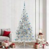VidaXL Pom de Crăciun artificial pre-iluminat Argintiu 240 cm PET 3397239