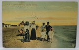 A.A. L.L. PRINCIPII NICOLAE si MARIA , PE MALUL MARII , LA MAMAIA , CARTE POSTALA ILUSTRATA , 1910