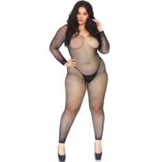LEG AVENUE - CRYSTALIZED NET BODY STOCKING 1X-2X foto