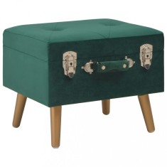 vidaXL Taburet de depozitare, verde, 40 cm, catifea 329251