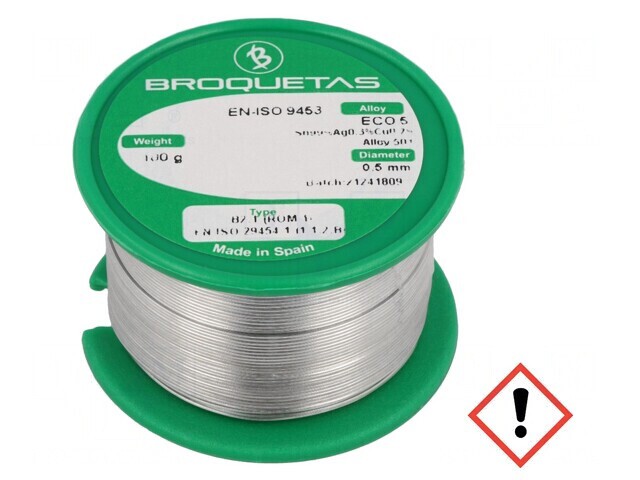 S&acirc;rmă de lipit fără plumb 0,5mm 0,1kg bobină