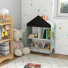 ZONEKIZ Raft de depozitare pentru jucarii pentru copii pentru dormitorul copiilor cu sertare si rafturi detasabile mobilier pentru sufragerie si cresa