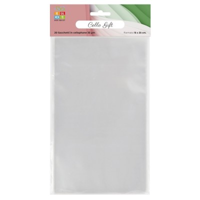 Pungi cadou transparente din celofan, 20 buc, 15 x 25 cm foto