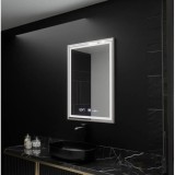 Cumpara ieftin Oglinda LED Rectangulara 60x80- Verite Imperial Silver Motion Glow Marcello, Sistem Dezaburire, Termometru &amp; Ceas, Dimabila AT1CT-IM1P-OG1D-W02/60X80