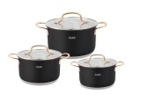 Set 3 oale din Inox cu capac Zass Gourmet ZG-SCS 01 - NOU