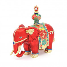 Statueta cu Elefantul Rosu al prosperitatii si Amuleta anti-conflict