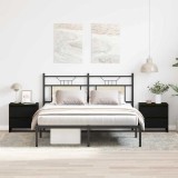 Noptieră vidaXL 2 buc Negru Stejar 45x34x44,5 cm Lemn prelucrat