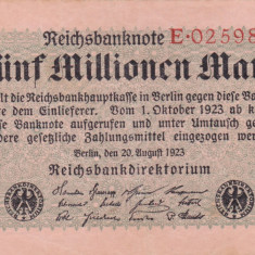 GERMANIA 5.000.000 marci 1923 VF+++!!!