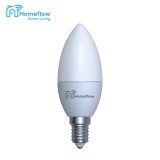 Cumpara ieftin Bec inteligent LED Wireless Homeflow B-5003, E14, 5W, 400lm, dimabil, lumina calda/ rece, Control de pe telefonul mobil SmartElectro IntelligentHouse