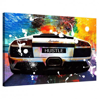 Tablou Canvas, Tablofy, Lambo Hustle, Printat Digital, 100 &amp;times; 70 cm foto