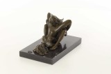 Doua femei - statueta erotica din bronz pe soclu din marmura EC-26, Nuduri