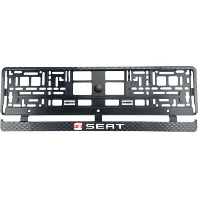 Set 2 bucati, suport numar inmatriculare Carbon, Seat II foto