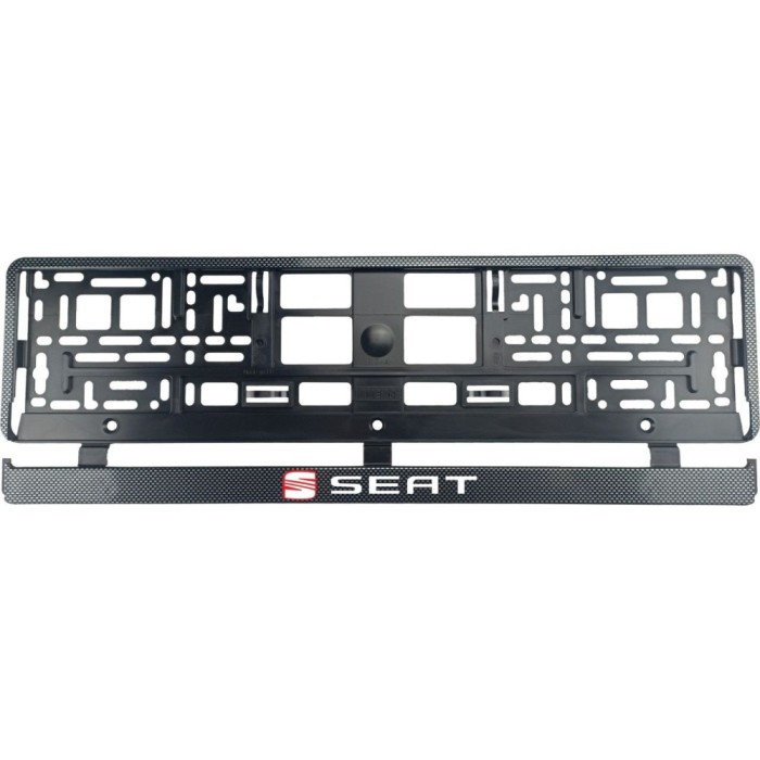 Set 2 bucati, suport numar inmatriculare Carbon, Seat II