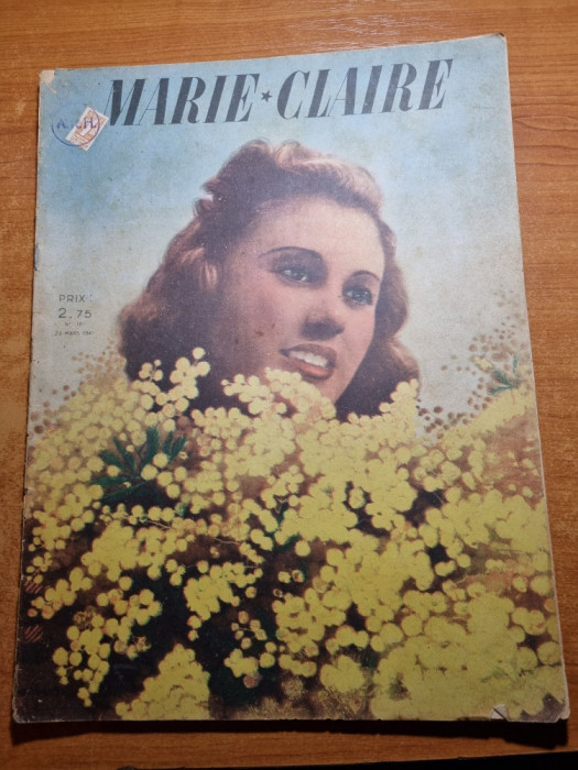revista pt femei-marie claire-22 martie 1941-moda,sfaturi,retete-limba franceza