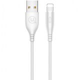 Cablu Date si Incarcare USB la Lightning Usams U18, 2A Fast Charge, 1 m, Alb SJ266USB02