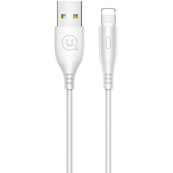 Cablu Date si Incarcare USB la Lightning Usams U18, 2A Fast Charge, 1 m, Alb SJ266USB02