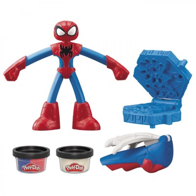 PLAY-DOH MARVEL FIGURINA FLEXIBILA CU ACCESORII SPIDER MAN 10CM foto