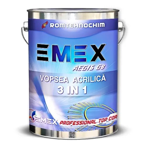 Vopsea Acrilica 3 in 1 Anticoroziva &ldquo;Emex Aegis G3&rdquo; - Albastru - Bid. 23 Kg