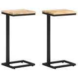 Cumpara ieftin Mese laterale, 2 buc. 31,5x24,5x64,5 cm lemn de mango nefinisat