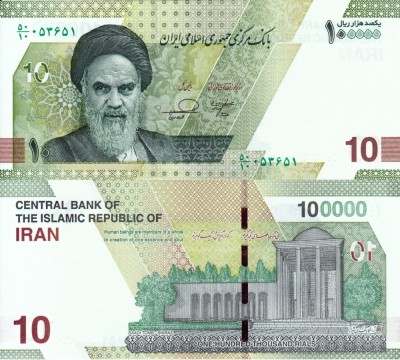 IRAN 100.000 rials (10 rials) UNC!!! foto