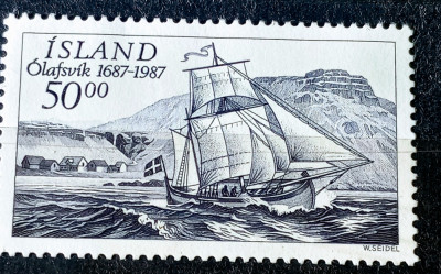 Islanda 1987 nave cu p&amp;acirc;nze, vapoare,neștampilat foto