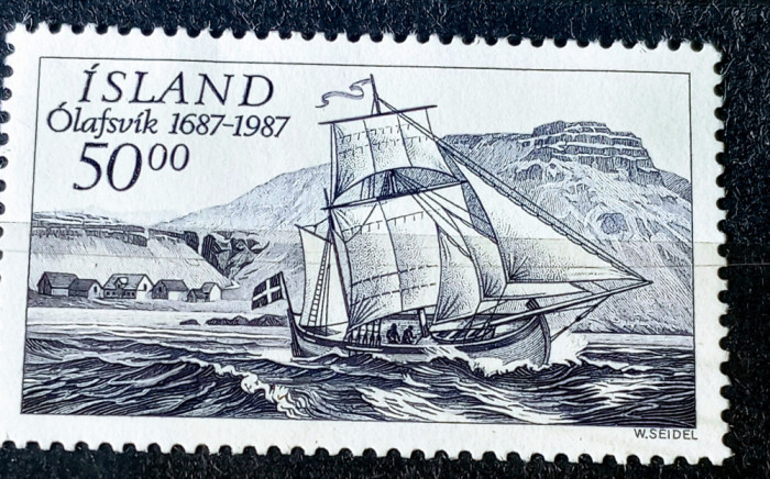 Islanda 1987 nave cu p&acirc;nze, vapoare,neștampilat