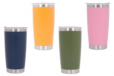 Family Pack 4x Cana Termoizolanta Otel Inoxidabil SS304 cu Capac Perete Dublu 590ml Albastru Verde Portocaliu Roz Performance AutoTuning foto